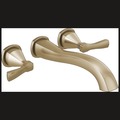 Delta 3-hole 8" wall installation Hole Wall-Mount Tub Filler Faucet, Champagne Bronze T5776-CZWL